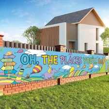 Garden Banner Backdrop for oh The Places You'll Go 118X19.6 in Party Decorati...
