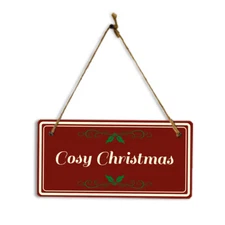 Christmas Home Decor 5x10 Hanging Plus Wall or Door Sign