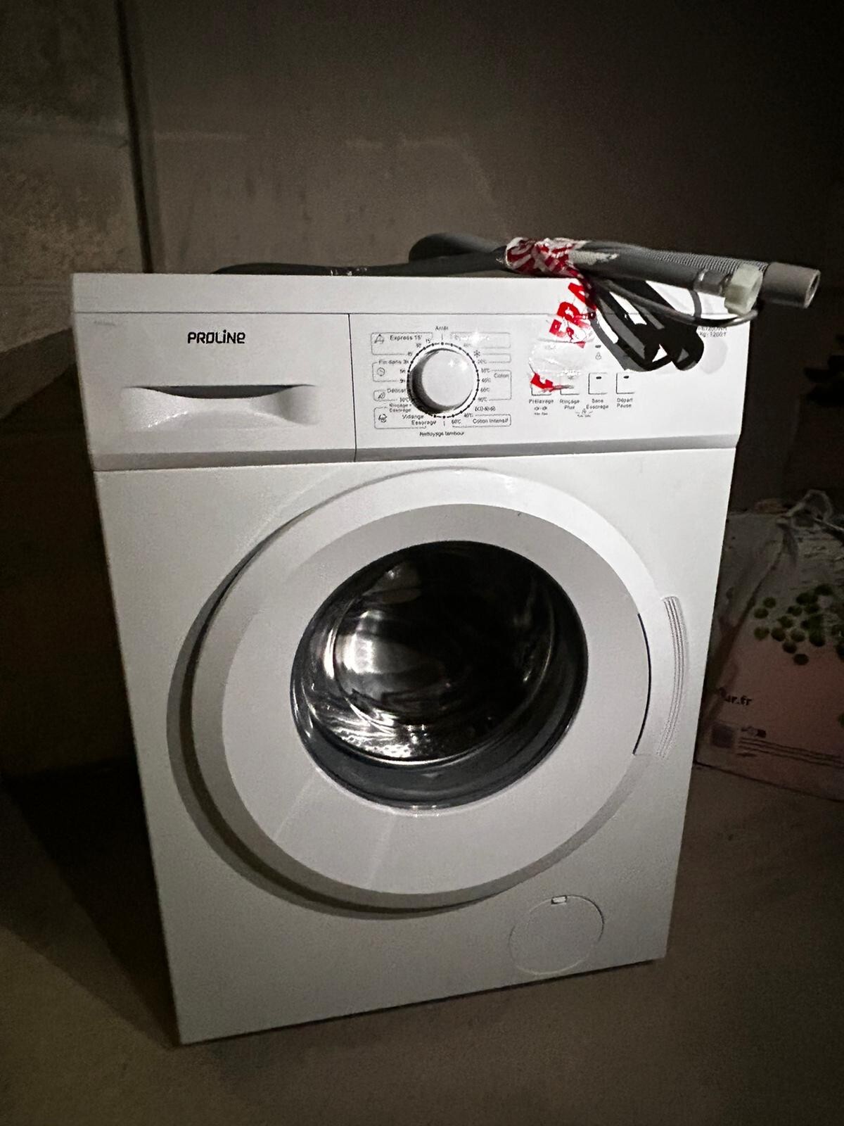 Machine à laver Proline FP6120DWH avec essorage 1200 tours et cycle rapide