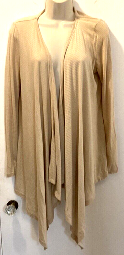 Calvin Klein l/s open shawl front jacket metallic threads small 24-089-1