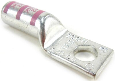 Blackburn 54909BE, 1/0 AWG, 3/8'' Stud, Long Barrel, Copper, 1-Hole Lug, 1 pc