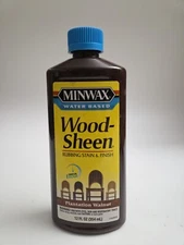 Minwax Wood-Sheen Rubbing Stain Finish Plantation Walnut Water Based 12OZ 