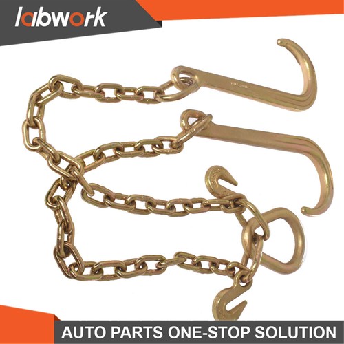 LABLT Tow Chain J-Hooks V-Chain Flatbed Truck Rollback Wrecker - Foto 9