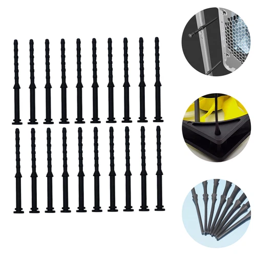  20 PCS Fan Screw Kit Shock-proof Screws Case Long Anti-vibration Rubber