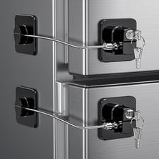 Paquete de 2 cerraduras para puerta de refrigerador, a prueba de ni os, para coc