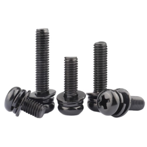 Black Steel Phillips Screws Bolts with Washers Metric M2 M2.5 M3 M4 M5 M6 M8 - Picture 5 of 71