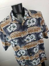 Honolulu Lulu Paradise Found Hawaiian Shirt WOODY Floral Mens Large