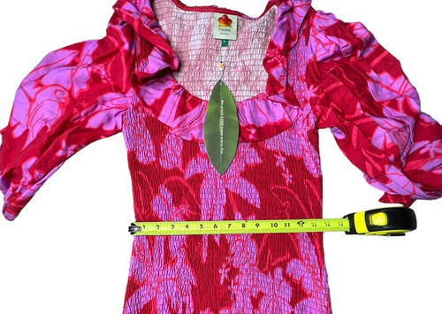 FARM RIO Living Nature Burgundy Mini Dress Size Medium MSRP $230 - Picture 5 of 14