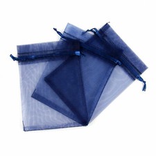 10pcs Navy Blue Organza Gift Bags Jewelry Bags- Wedding Party Favor