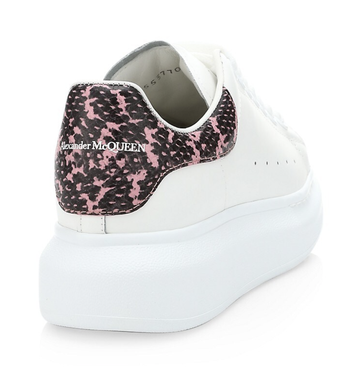 Alexander McQueen Larry White Pink Snakeskin Oversized