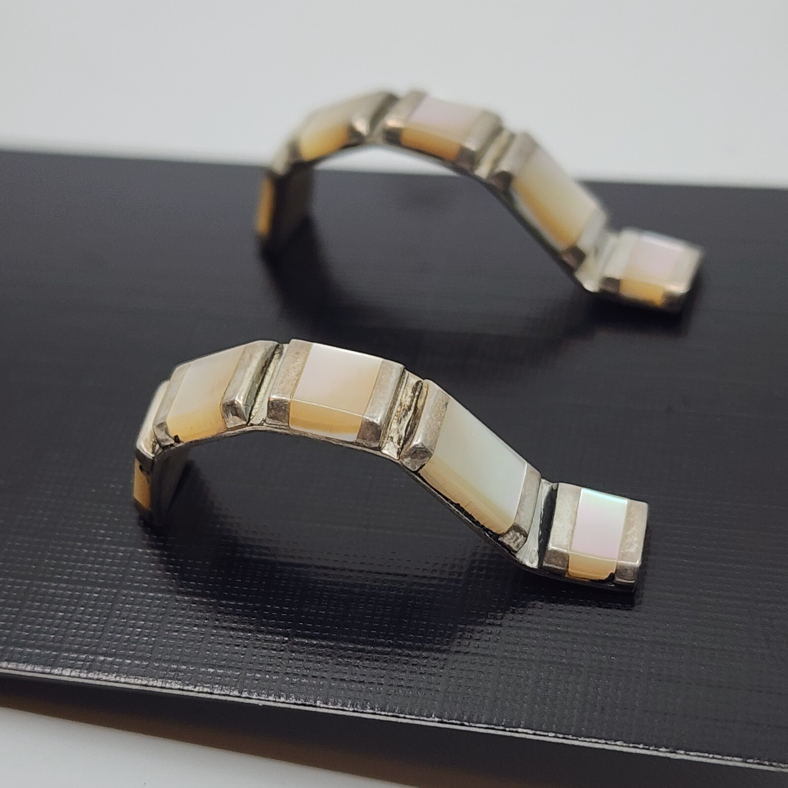 Native American Sterling Silver Shell MOP Dangle … - image 4