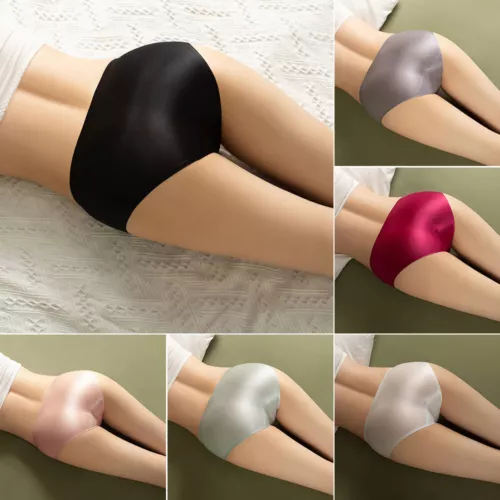 6er Pack Set glänzend seidig Satin Höschen sexy Slip Damen Frauen Unterwäsche Dessous - Bild 6 von 18