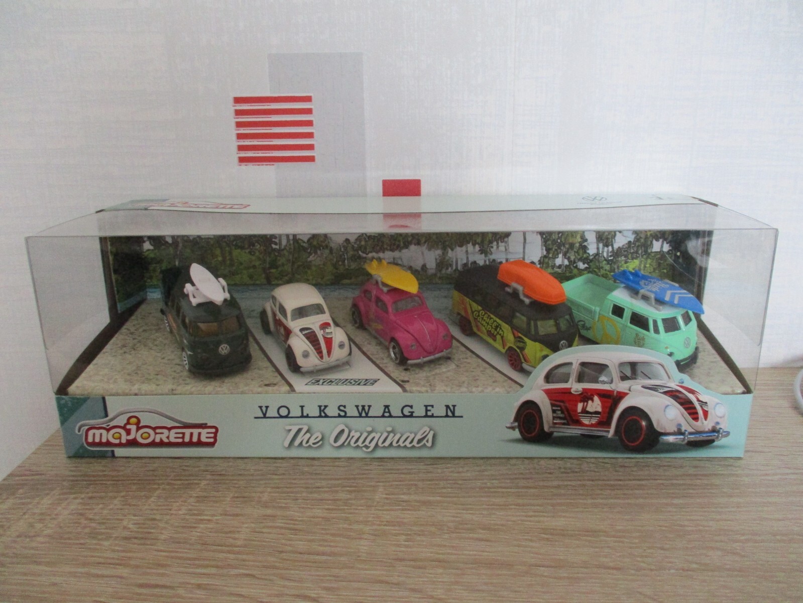 Majorette Volkswagen Giftpack – Coffret 5 Miniatures Métal 1/64 – T1, T6, New Beetle, Coccinelle – Dès 3 Ans