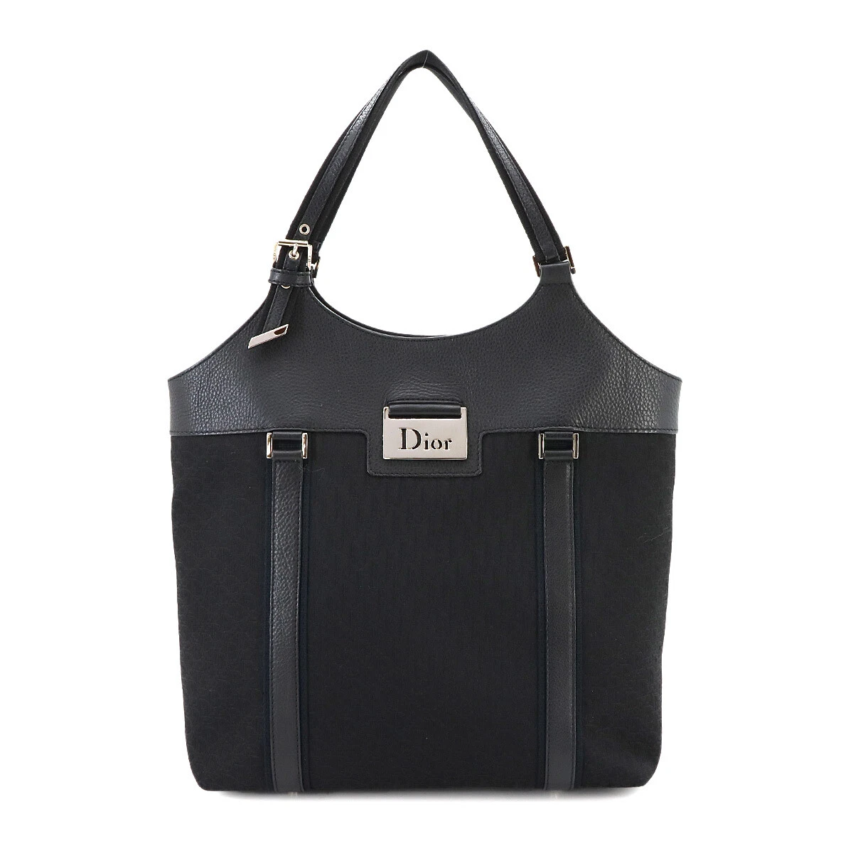 Sac fourre tout trotteur Christian Dior Diorissimo street chic toile noir 90266914