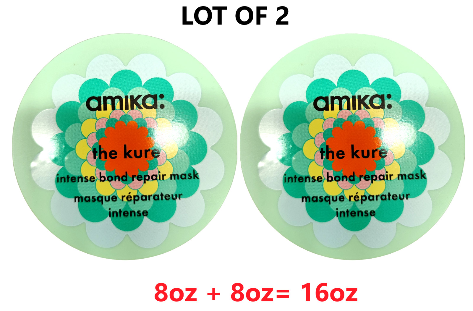 AMIKA The Kure Intense Bond Repair Mask 8oz New Lot of 2 16 oz - NEW 12090₽