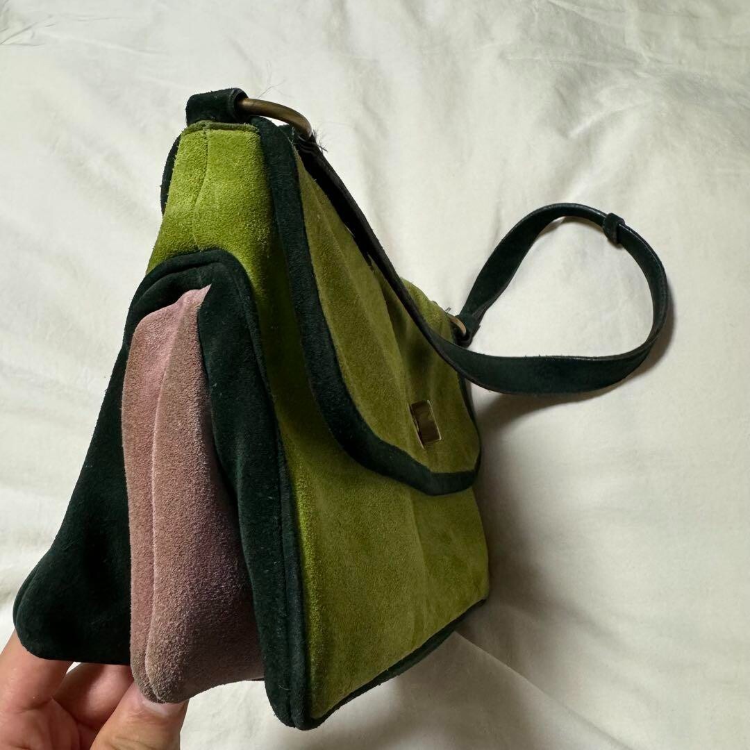 Miu Miu Archive Vintage Shoulder Bag Handbag Suede Leather Width