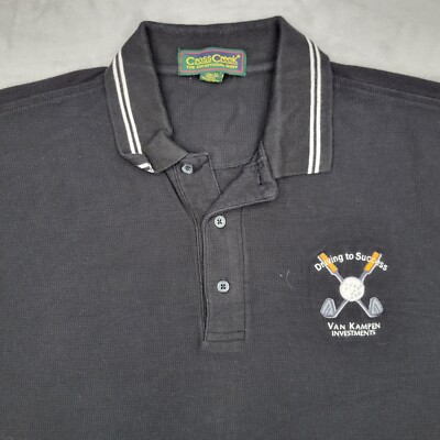 Vintage Polo Shirt Men Large Employee Work Company Uniform