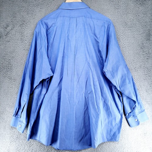 Brooks Brothers Shirt Mens 17.5-34 Blue Non Iron Traditional Fit French Cuffs - Picture 2 of 11