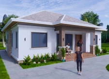 40x30 Feet House Plan 12x9 Meter 3 Beds 2 Baths Hip Roof PDF Plan (A4 Hard Copy)