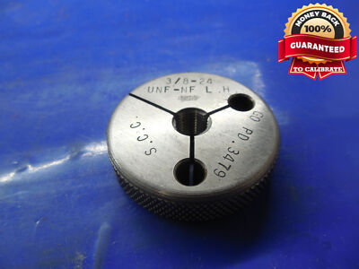 3/8 24 UNF 3A LEFT HAND THREAD RING GAGE .375 GO ONLY P.D. = .3479 L.H. NF-2