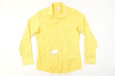 BAR III 3 FLORAL FLOWER YELLOW XL 17-17.5 SLIM FIT BUTTON FRONT SHIRT MENS NEW