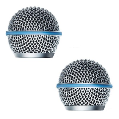 2 Pack Beta58a Head Mesh RK265G Microphone Grille for Shure SLXD2/B58 Wireless