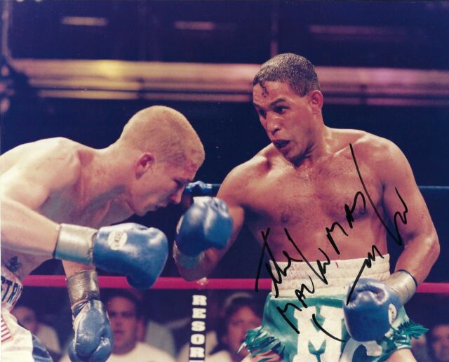 HECTOR MACHO MAN CAMACHO 8X10 SIGNED PHOTO BOXING ACTION AUTOGRAPHED IN PERSON