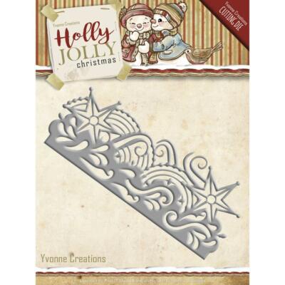 holly jolly snowflake border - yvonne creations - find it trading Stanzschablonen