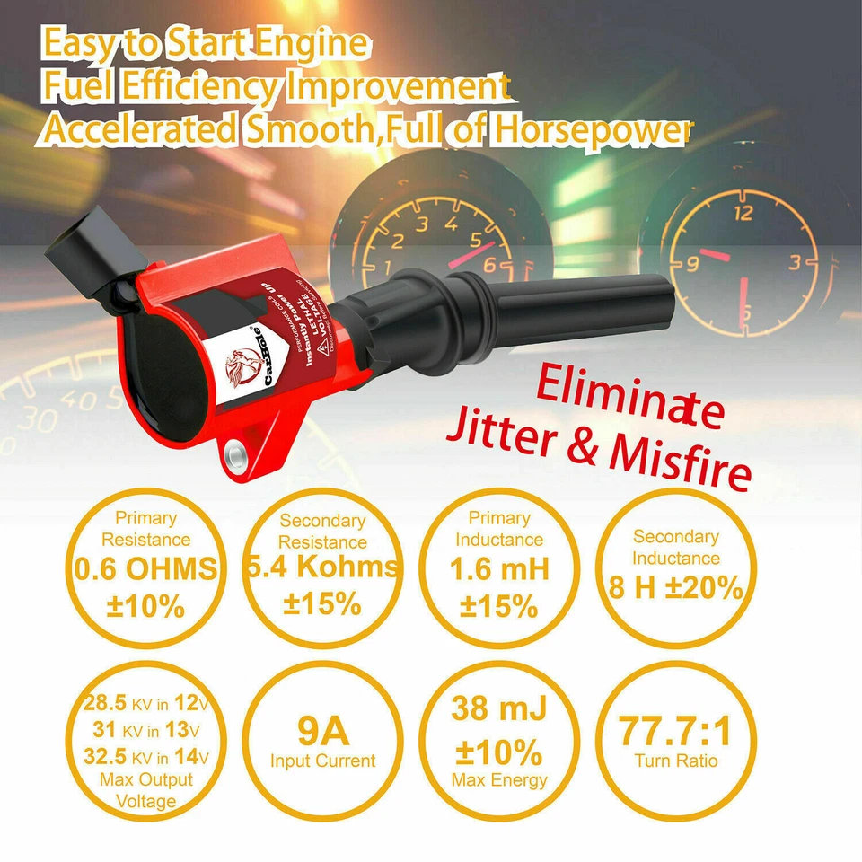 Paquete de 8 bobinas de encendido de rendimiento DG508 para Ford F150 F250 F550 Lincoln 4,6 L 5,4 L Foto 4 de 4