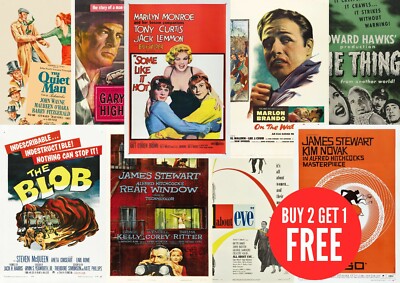50er Jahre Klassiker Retro Vintage, viele Filmplakate A0-A1-A2-A3-A4-A5-A6-MAXI C451