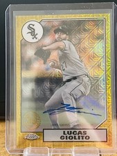 Lucas Giolito 2022 Topps Series 2 1987 Silver Pack Chrome Refractor Auto #52/99