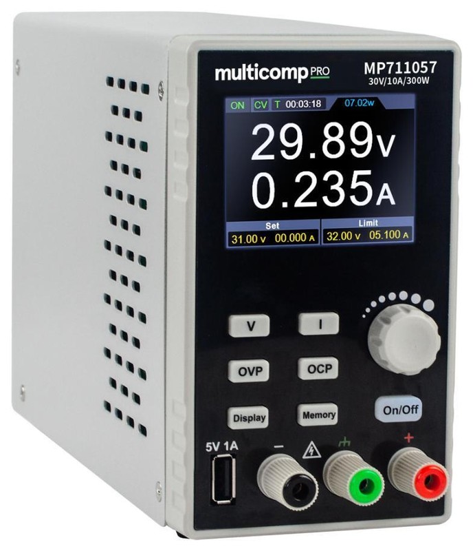 Programmable DC Bench Power Supply, 30V DC, 10A - MP711057