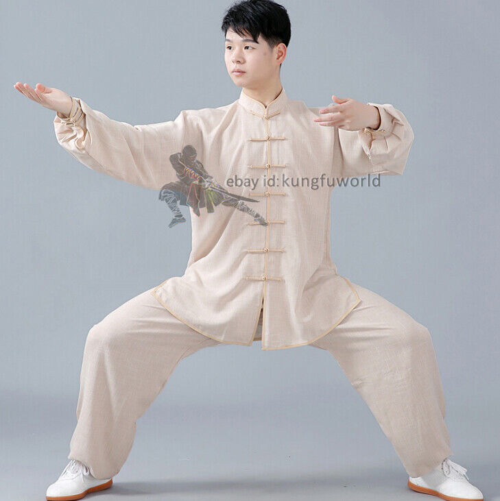 Tai chi Wing Chun Martial arts Jacket Pants fu Suit | eBay