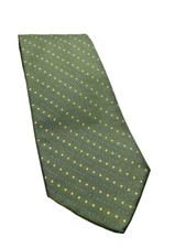 Lands' End Tie 100% Silk Hand Sewn Made in USA 62x3.75 Long Green Necktie (123)