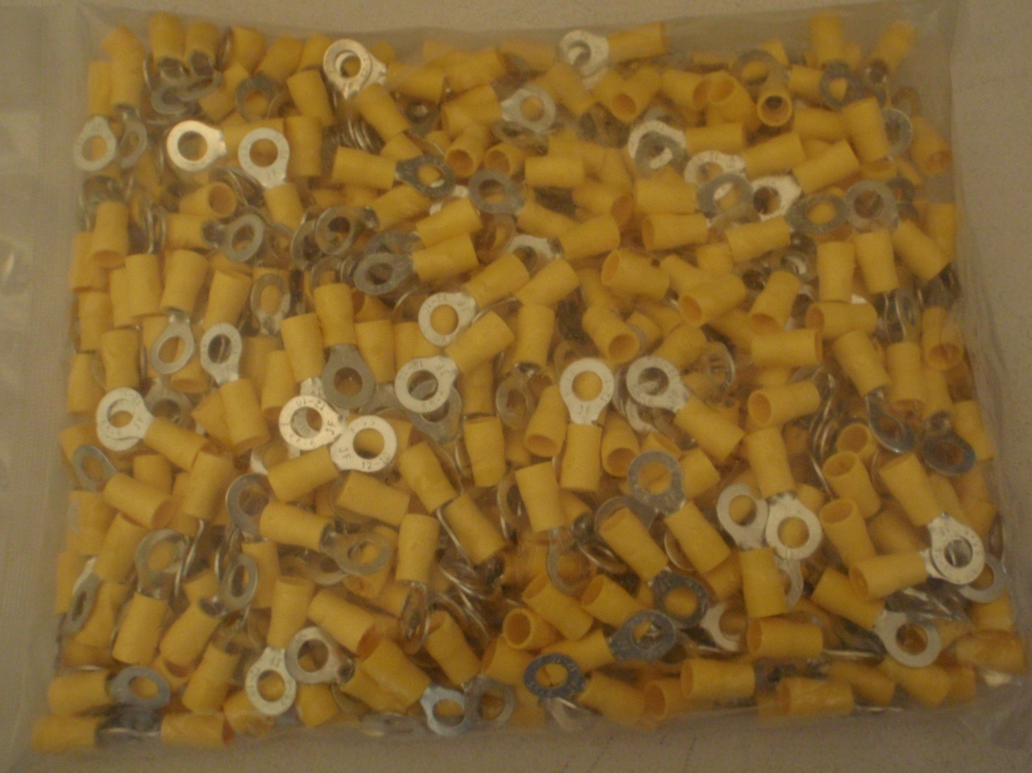 Lot De 500 Bornes à Sertir Isolées #8 - Pour Câbles 12-10 AWG - TIB RV5-4 - Neuf