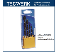 Tecwerk Holzspiralbohrersatz D. 3, 4, 5, 6, 7, 8, 9,10 Mm 8 Teilig Cv-Stahl