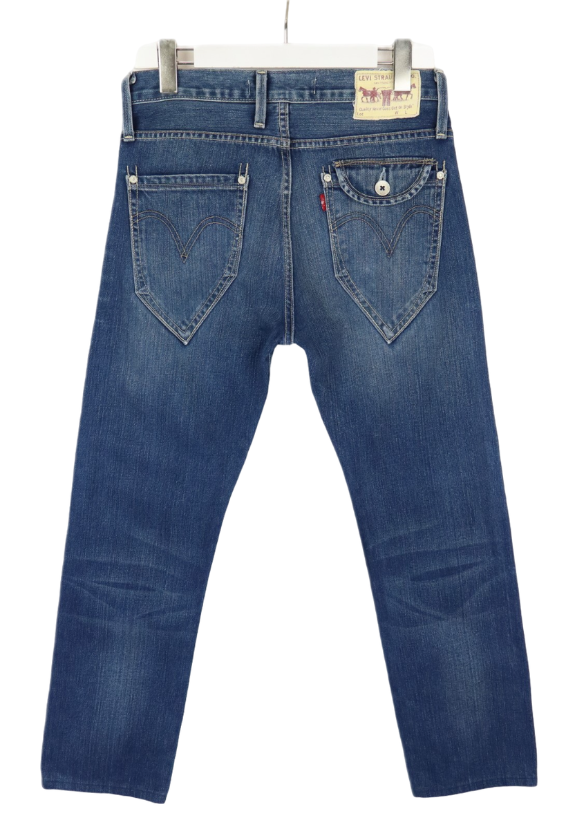 LEVI's 504 Straight Jeans Men's W30 L29 Whiskers Blue Zip LEVI's 504 Straight Jeans Men's W30 L29 Whiskers Blue Zip