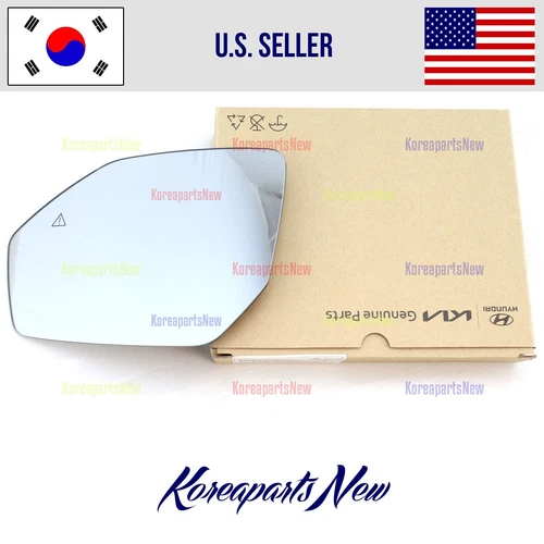 Mirror GLASS + Holder Left DRIVER HTD + BSD ⭐GENUINE⭐ Hyundai Palisade 2020-2025