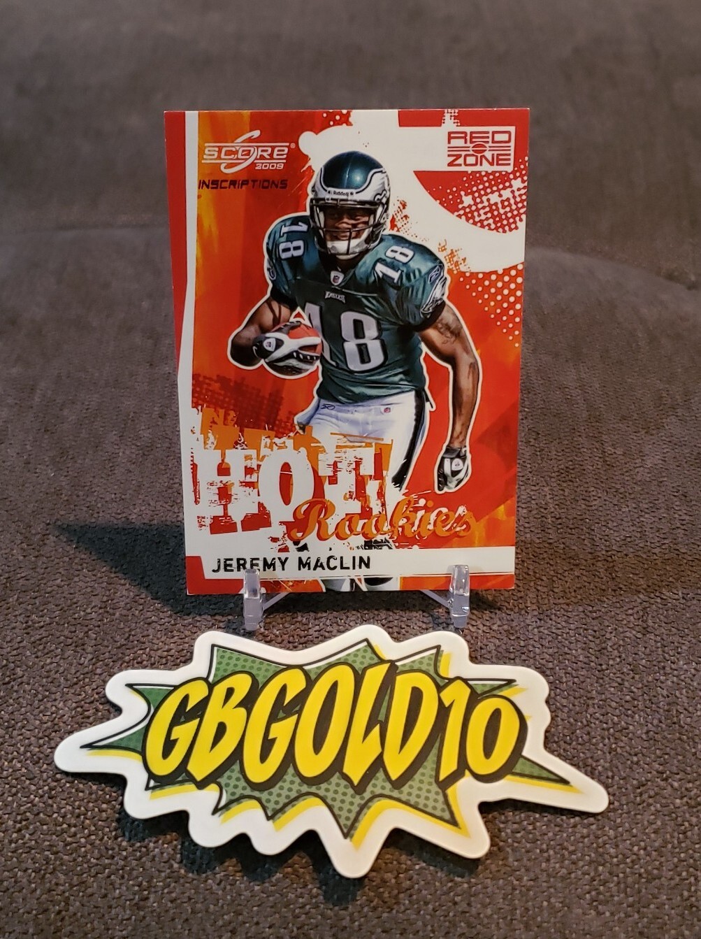Jeremy Maclin Score Inscriptions Hot Rookies #12 Autograph Red Zone