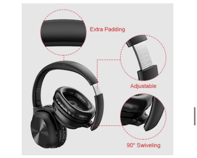 RCA H033C Over Ear Wireless Headphones 