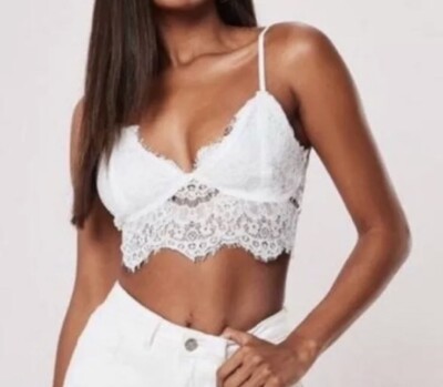 Sujetador Bralette Top Bralette Encaje Blanco WILLBEST Brasier Sin
