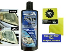 The Treatment Car Headlight Lens Restoration Polish Fast Removes Yellow Haze 8oz
