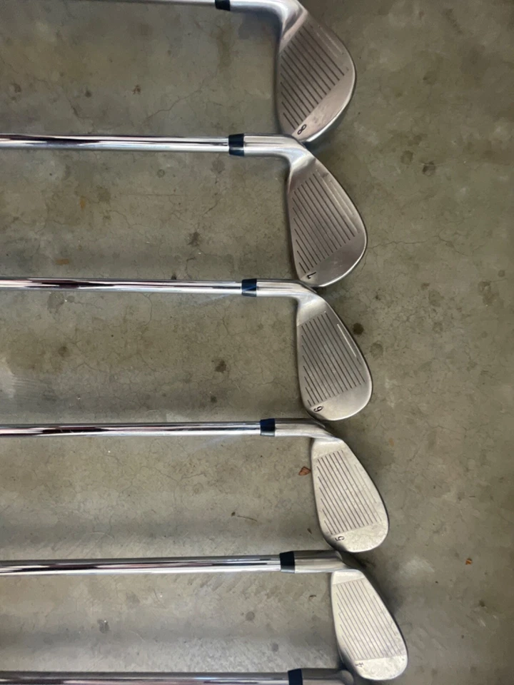 Juego de hierros Nickent GH Plus 450 punto negro diestro 3-pw varillas de acero R flex Foto 3 de 4