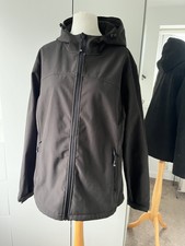 Mountain Warehouse Black Exodus Soft Shell Jacket Size 20 Water Resistant