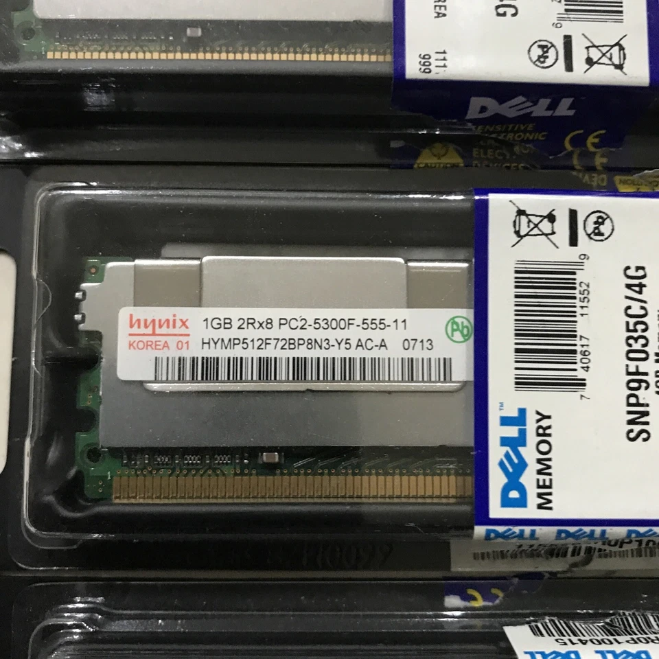 Hynix HYMP512F72BP8N3-Y5 PC2-5300F-555-11 1GB Server Memory RAM X4 - Image 3 of 4