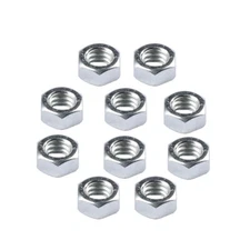 CAMVATE 10PCS Interior 1/4"-20 Threaded Hex Lock Nut Irony for Screwed Rod Bars