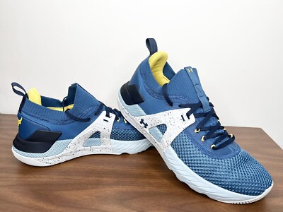 Under Armour Project Rock 4 Deep Sea Blue Gym Shoes HOVR Men's Size 12