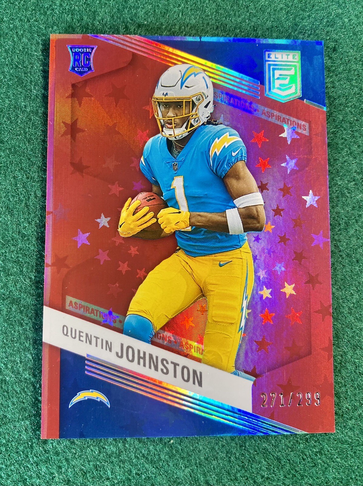 2023 Donruss Elite Quentin Johnston RC Aspirations Stars /299 Rookie #176 1B