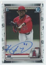 2020 Bowman Chrome Prospect Autographs Hector Yan Auto Los Angeles Angels