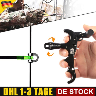Bogenschießen Release Aids 3 or4 Finger Compound Bogen Aluminium Metall D-Loop